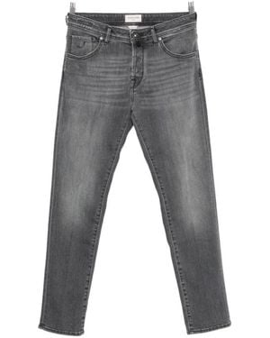 Jacob Cohen Jeans ,Zwart ,Denim Slim-Fit Jeans - Grijs