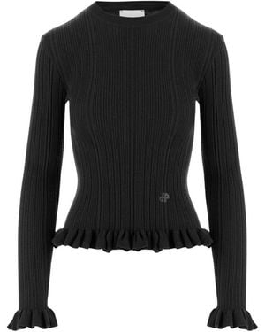 Patou Pullover Aus Merinowolle Im Slim Fit - Schwarz