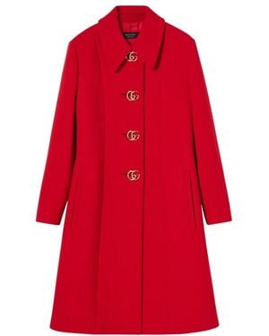 Gucci Single-Breasted Coats - Red