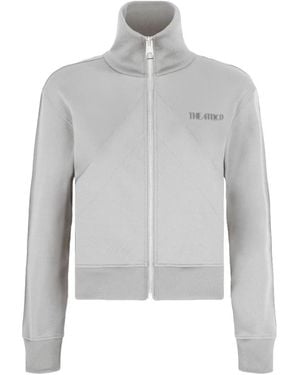 The Attico Melange Grijs Track Jacket Met Ritssluiting