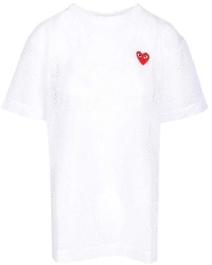 COMME DES GARÇONS PLAY T-Shirts - White