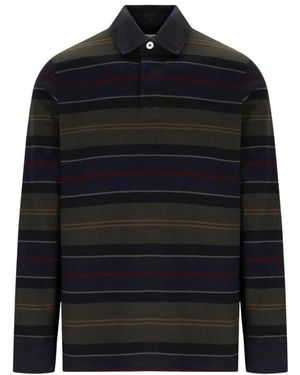 Barbour Tops ,Veelkleurig ,Katoen Frith Rugby Shirt Met Strepen - Zwart