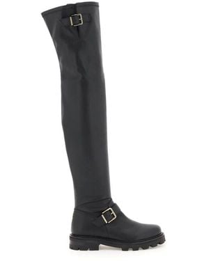 Jimmy Choo Biker Ii Leather Over-The-Knee Boots - Black