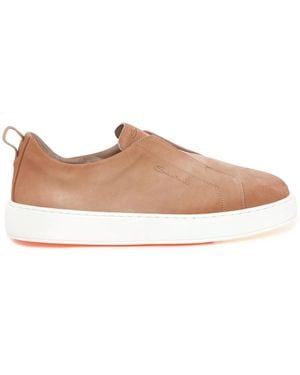 Santoni Trainers - Natural