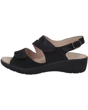 SOLIDUS Sandalen Mit Keilabsatz - Schwarz
