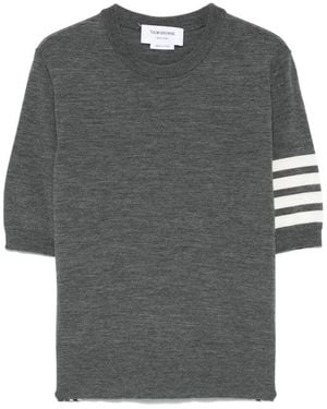 Thom Browne Round-Neck Knitwear - Gris