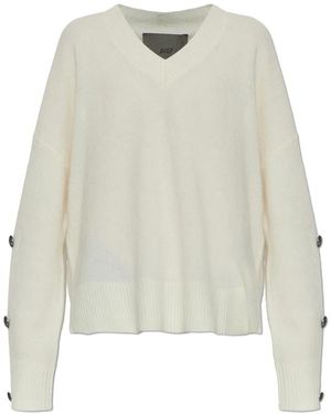 Akep V-Neck Knitwear - Bianco