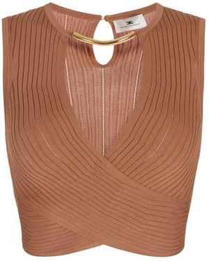 Elisabetta Franchi Sleeveless Tops - Brown