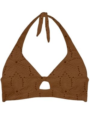 MC2 Saint Barth Badmode ,Bruin ,Leda Triangle Bralette Top