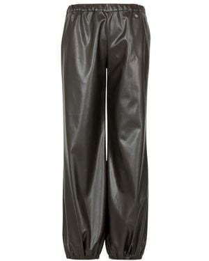 Aniye By Broeken ,Bruin ,Leer Wide-Leg Faux Leather Broeken - Grijs