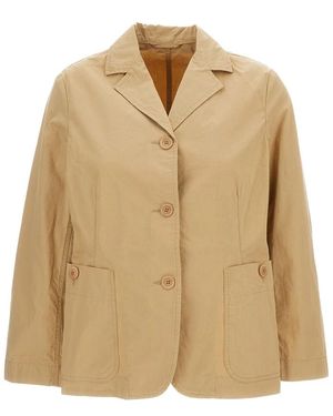 Casey Casey Jassen ,Katoen Cotton Poplin Single-Breasted Jacket - Naturel