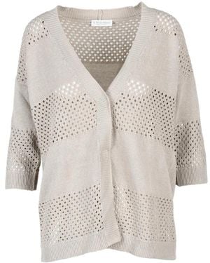 Le Tricot Perugia Strickjacke - Natur