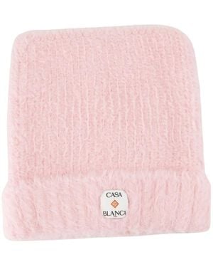 CASABLANCA Fluffy Square Beanie - Pink