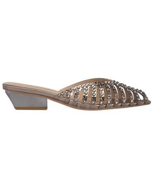 Alma En Pena. Heeled Mules - Brown