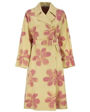 Weekend by Maxmara Jassen ,Geel ,Katoen Double-Breasted Trenchcoat