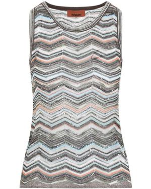 Missoni Tops ,Veelkleurig ,Pailletten Top - Grijs