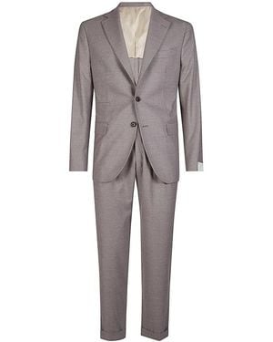 Eleventy Single Breasted Suits - Grey