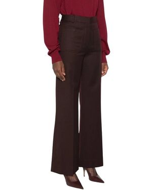 Victoria Beckham Wide Trousers - Red