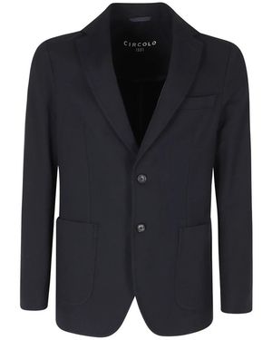 Circolo 1901 Jassen ,Blauw ,Leer Giacca Monopetto Blazer Fleece