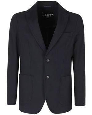 Circolo 1901 Jassen ,Blauw ,Leer Giacca Monopetto Blazer Fleece