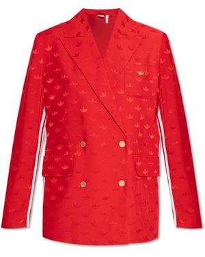 adidas Monogram-Jacquard Blazer - Red