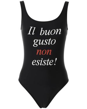 Moschino Badmode ,Zwart ,Costume Intero Il Buon Gusto Non Esiste