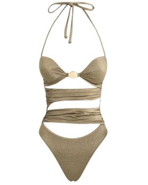 Moschino Smiley-Detail Swimsuit - Metallic