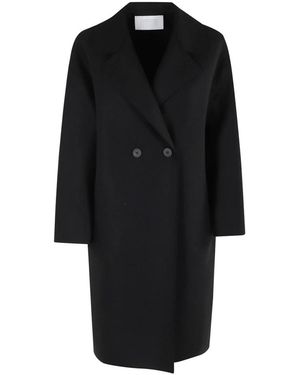 Harris Wharf London Double-Breasted Coats - Black