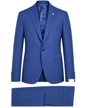 Luigi Bianchi Single Breasted Suit - Blauw