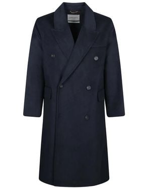Amaranto Double-Breasted Coats - Bleu