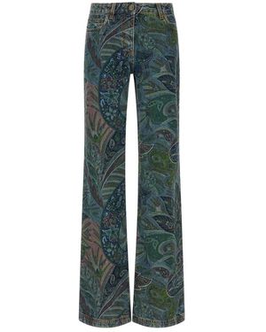 Etro Wide Jeans - Verde