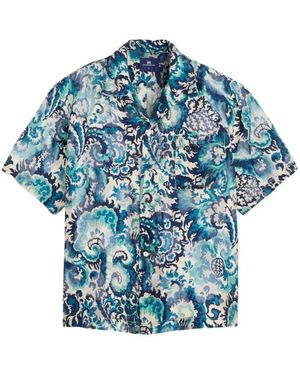 Levi's Overhemden ,Veelkleurig ,Katoen Short Sleeve Camp Shirt - Blauw