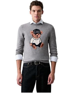 Guess Truien & Vesten ,Grijs ,Round-Neck Truien