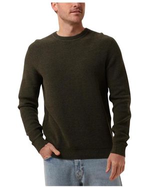 SELECTED Truien & Vesten ,Groen ,Katoen Slhross Ls Knit Structure Crew Neck Noos - Zwart
