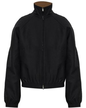 Acne Studios Satin Logo Jacke - Schwarz