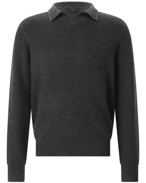 Vince Kaschmir Pullover Mit V-Ausschnitt - Grau