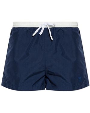 Ami Paris Badeshorts Mit Applikation - Blau