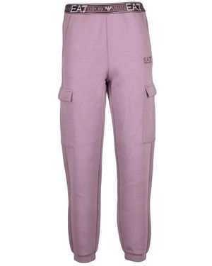 EA7 Broeken ,Roze ,Katoen Tuta Pantalone - Paars