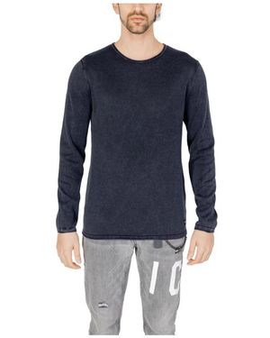Jack & Jones Vintage Trui Met Lange Mouwen En Ronde Hals - Blauw