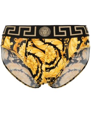 Versace Barocco print unterwäsche schwarz - Gelb