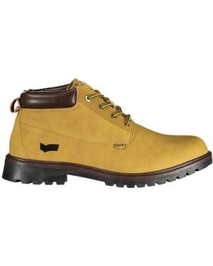 Gas Lace-Up Boots - Yellow