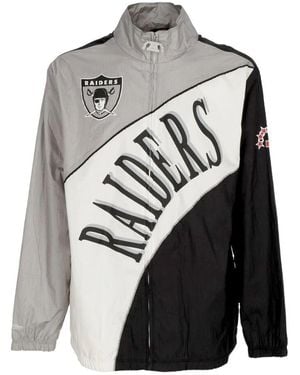 Mitchell & Ness Retro Windbreaker Mit Oakland Raiders Print - Grau