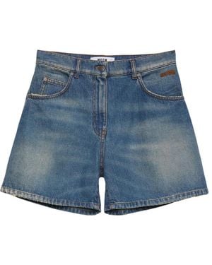 MSGM Milano 5-Pocket Denim-Bermudas - Blau