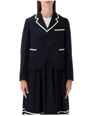 Comme des Garçons Jassen ,Blauw ,Wol Wol Blazer Jas - Zwart