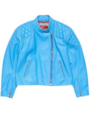 Acne Studios Leather Jackets - Blu