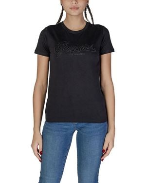 Guess Schwarzes baumwoll t-shirt