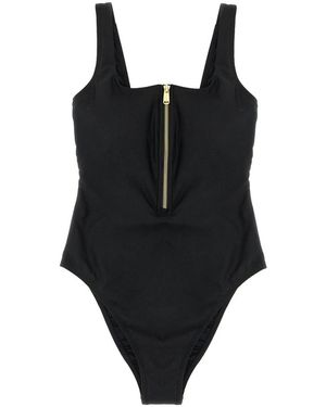 Goldbergh Badmode ,Zwart ,Satijn Caviar One-Piece Badpak
