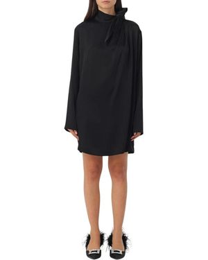 Semicouture Elegante Zwarte Stropdas Jurk