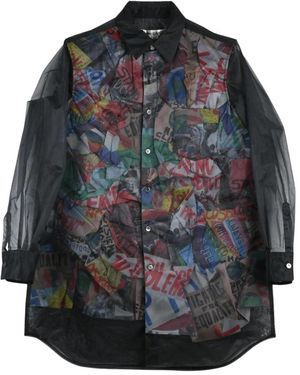 Comme des Garçons Overhemden ,Veelkleurig ,Tule Tule Overhemd - Grijs