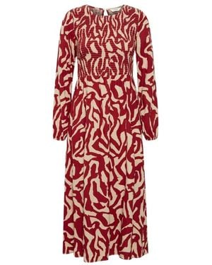B.Young Midi Dresses - Rojo